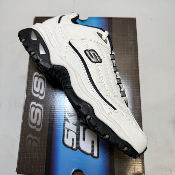 Skechers Men's Energy Afterburn Lace-up Sneaker White/Navy Size 10.5 NEW - Picture 4 of 11